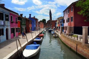 The entire island of Burano is crisscrossed by canals and spectacularly colourful architecture. Photo: Sugato Mukherjee