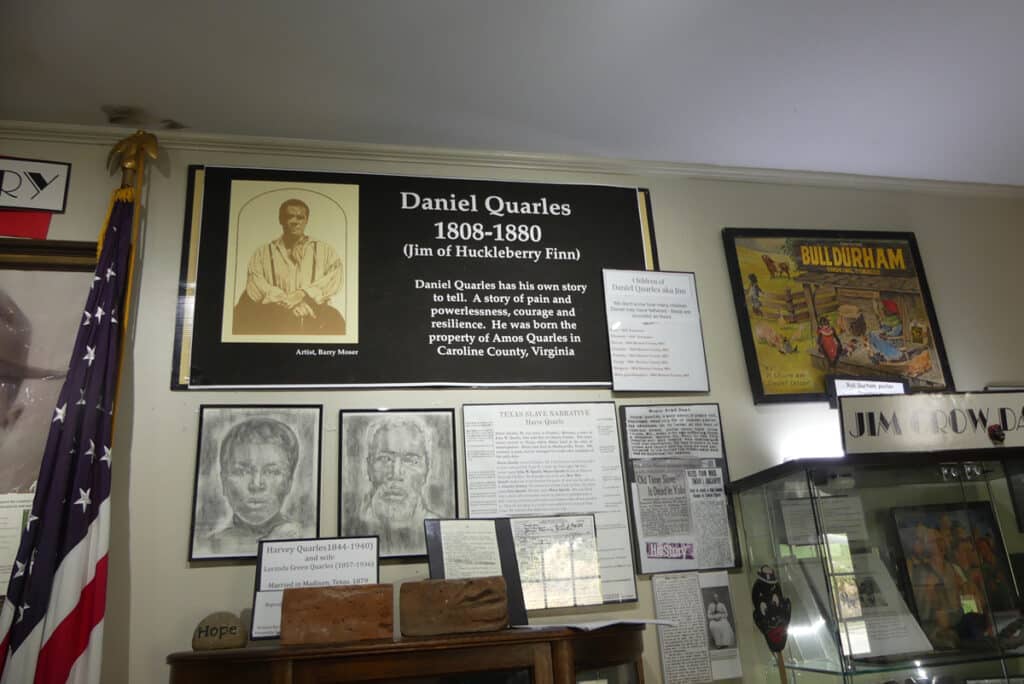 Exhibit about Daniel Quarles at Jim's Journey. Photo: Kathleen Walls