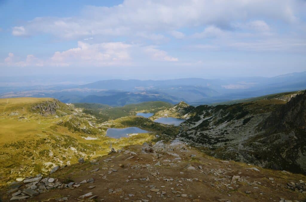 View of Rila Lakes from Rila Mountains