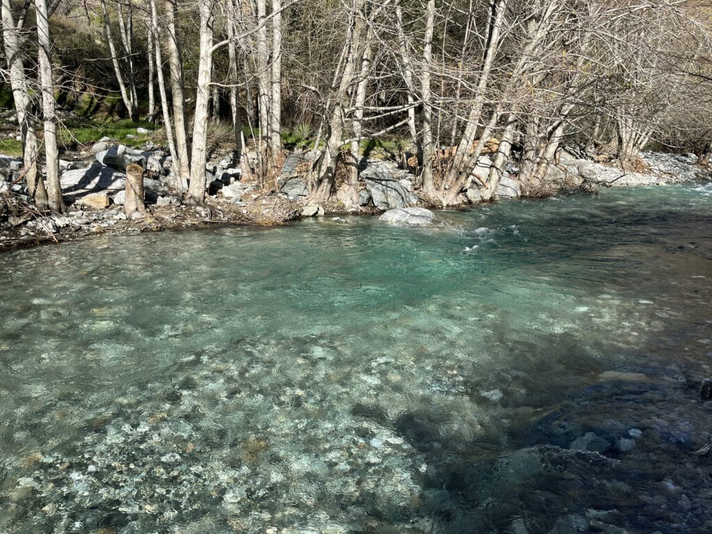 Crystal clear water of the San Gabriel river after rainfall. Photo: Thomas Später