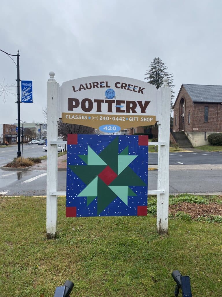 Laurel Creek Pottery sign. Photo: Terri Marshall