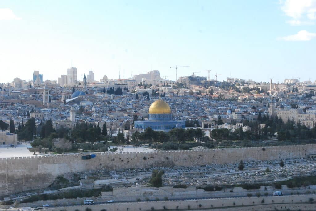 We enjoyed a panoramic view of Jerusalem as we stood on Mount Scopus overlooking the Mount of Olives. Photo: Tonya Fitzpatrick