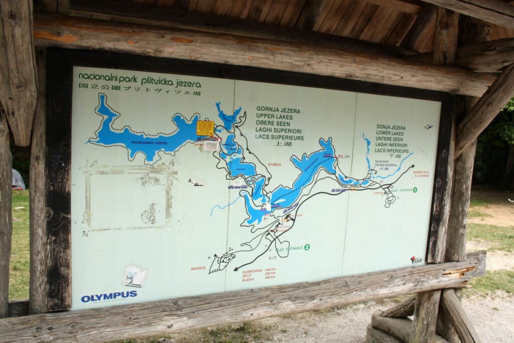 2 Information board at the entrance area of Plitvice National Park