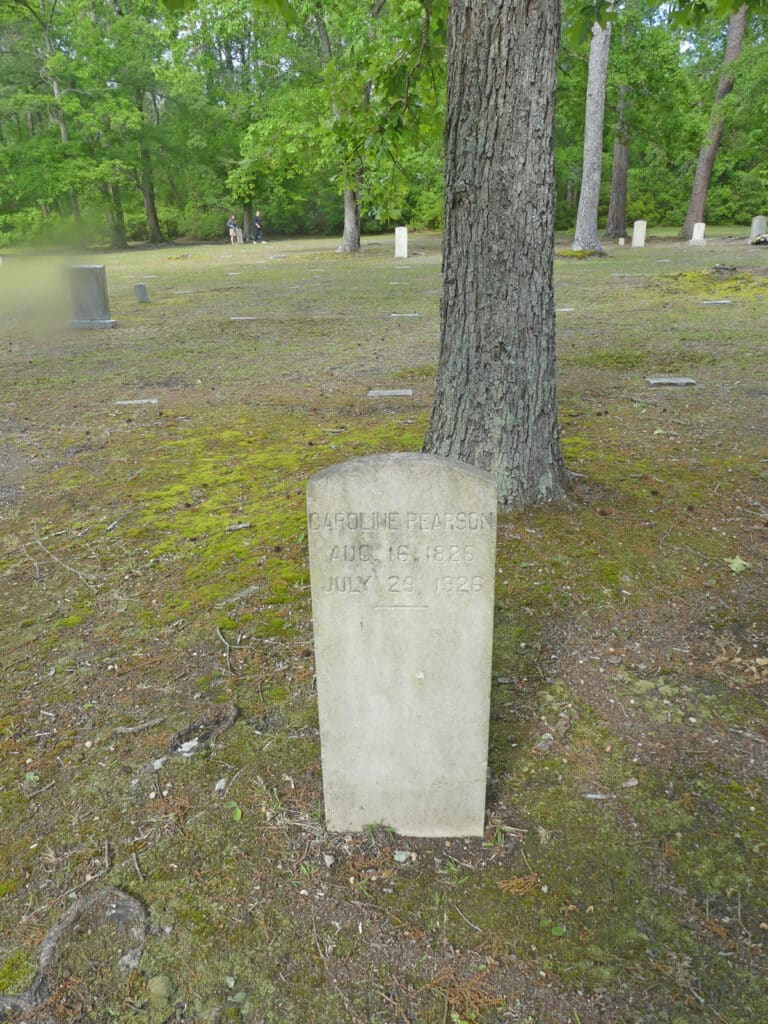 wf pearson stone at cemetery