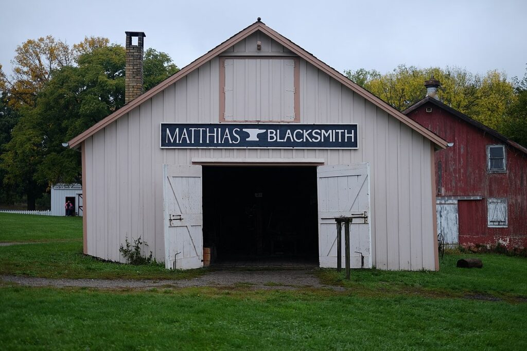 Living History Farm Blacksmith barn