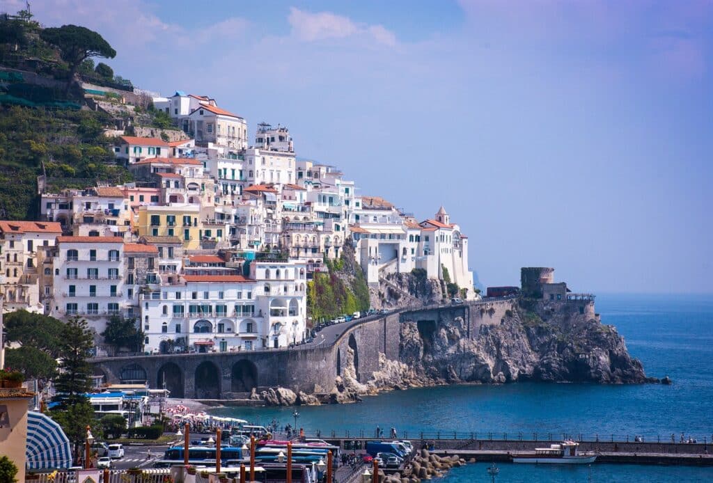 The Amalfi Coast offers a beautiful scenic road trip