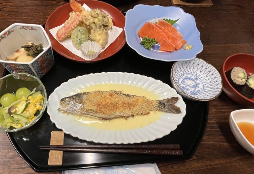 Typical Japanese dinner. Photo by Kirsten Harrington